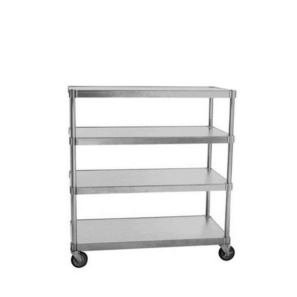 Prairie View Industries Prairie View N246048-4-CHL2 Mobile 4 Tier Queen Mary Shelving Units; 66 x 24 x 48 in. A246048-4-CHL2